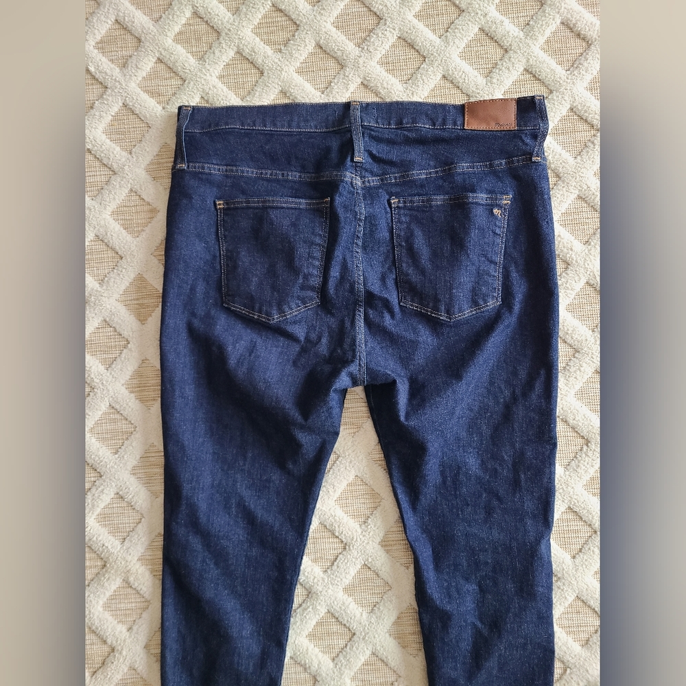 MADEWELL Women's 10" High-Rise Skinny‎ Jeans Dark Blue Wash Size 34P   Classic - Picture 2 of 10